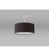 Baymont Satin Nickel 3 Light E27 Semi Flush With 40cm x 18cm x 18cm Faux Silk Shade Black/White Laminate-13