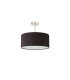 Baymont Satin Nickel 3 Light E27 Semi Flush With 40cm x 18cm Faux Silk Shade Black/White Laminate-4