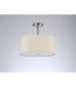 Baymont Satin Nickel 3 Light E27 Semi Flush With 40cm x 18cm Faux Silk Shade Ivory Pearl/White Laminate-13