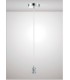 1.5m Suspension Kit 1 Light Polished Chrome, Clear Twisted Cable, E27 Max 60W, c, w Ceiling Bracket - 2