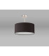 Baymont Satin Nickel 3 Light E27 Semi Flush With 40cm x 18cm Faux Silk Shade Black/White Laminate-13