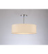 Baymont 45cm Polished Chrome 3 Light E27 Semi Flush Fixture With 4cm x 15cm Faux Silk Shade Ivory Pearl/White Laminate-2