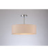 Baymont 45cm Polished Chrome 3 Light E27 Semi Flush Fixture With 4cm x 15cm Dual Faux Silk Shade Nude Beige/Moonlight-2