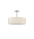Baymont 45cm Polished Chrome 3 Light E27 Semi Flush Fixture With 4cm x 15cm Faux Silk Shade Ivory Pearl/White Laminate-4