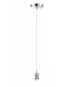 1.5m Suspension Kit 1 Light Polished Chrome, Clear Twisted Cable, E27 Max 60W, c, w Ceiling Bracket - 4