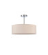 Baymont 45cm Polished Chrome 3 Light E27 Semi Flush Fixture With 4cm x 15cm Dual Faux Silk Shade Nude Beige/Moonlight-4