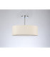 Baymont 45cm Polished Chrome 3 Light E27 Semi Flush Fixture With 4cm x 15cm Faux Silk Shade Ivory Pearl/White Laminate-11