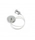 1.5m Suspension Kit 1 Light Polished Chrome, Clear Twisted Cable, E27 Max 60W, c, w Ceiling Bracket - 6