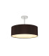 Baymont 45cm Polished Chrome 3 Light E27 Semi Flush Fixture With 4cm x 15cm Faux Silk Shade Black-1