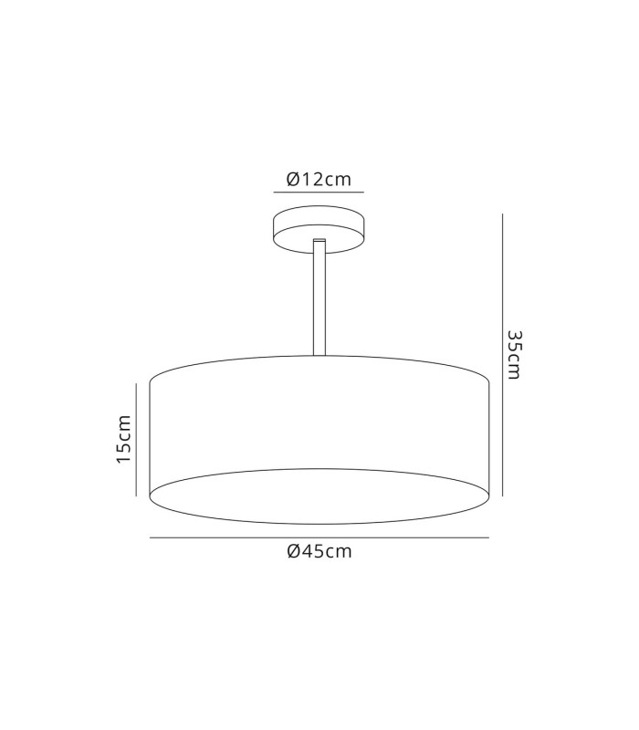 Baymont 45cm Polished Chrome 3 Light E27 Semi Flush Fixture With 4cm x 15cm Dual Faux Silk Shade Taupe/Halo Gold-3