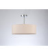 Baymont 45cm Polished Chrome 3 Light E27 Semi Flush Fixture With 4cm x 15cm Dual Faux Silk Shade Nude Beige/Moonlight-11