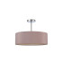 Baymont 45cm Polished Chrome 3 Light E27 Semi Flush Fixture With 4cm x 15cm Dual Faux Silk Shade Taupe/Halo Gold-4