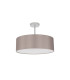 Baymont 45cm Polished Chrome 3 Light E27 Semi Flush Fixture With 4cm x 15cm Faux Silk Shade Grey-4