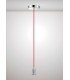 1.5m Suspension Kit 1 Light Polished Chrome, Red Braided Cable, E27 Max 60W, c, w Ceiling Bracket - 2
