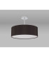 Baymont 45cm Polished Chrome 3 Light E27 Semi Flush Fixture With 4cm x 15cm Faux Silk Shade Black-11