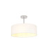 Baymont 45cm Polished Chrome 3 Light E27 Semi Flush Fixture With 4cm x 15cm Faux Silk Shade White-1
