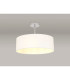 Baymont 45cm Polished Chrome 3 Light E27 Semi Flush Fixture With 4cm x 15cm Faux Silk Shade White-2
