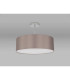 Baymont 45cm Polished Chrome 3 Light E27 Semi Flush Fixture With 4cm x 15cm Faux Silk Shade Grey-11