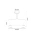 Baymont 45cm Polished Chrome 3 Light E27 Semi Flush Fixture With 4cm x 15cm Faux Silk Shade White-3