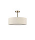 Baymont Antique Brass 3 Light E27 Semi Flush Fixture With 45cm x 15cm Faux Silk Shade Ivory Pearl/White Laminate-4