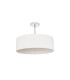Baymont 45cm Polished Chrome 3 Light E27 Semi Flush Fixture With 4cm x 15cm Faux Silk Shade White-4