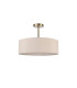 Baymont Antique Brass 3 Light E27 Semi Flush Fixture With 45cm x 15cm Dual Faux Silk Shade Nude Beige/Moonlight-4