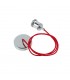 1.5m Suspension Kit 1 Light Polished Chrome, Red Braided Cable, E27 Max 60W, c, w Ceiling Bracket - 6