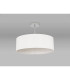 Baymont 45cm Polished Chrome 3 Light E27 Semi Flush Fixture With 4cm x 15cm Faux Silk Shade White-11