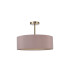 Baymont Antique Brass 3 Light E27 Semi Flush Fixture With 45cm x 15cm Dual Faux Silk Shade Taupe/Halo Gold-4
