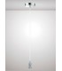 1.5m Suspension Kit 1 Light Polished Chrome, White Braided Cable, E27 Max 60W, c, w Ceiling Bracket - 2