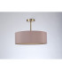 Baymont Antique Brass 3 Light E27 Semi Flush Fixture With 45cm x 15cm Dual Faux Silk Shade Taupe/Halo Gold-11