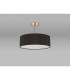 Baymont Antique Brass 3 Light E27 Semi Flush Fixture With 45cm x 15cm Faux Silk Shade Black-11