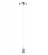1.5m Suspension Kit 1 Light Polished Chrome, White Braided Cable, E27 Max 60W, c, w Ceiling Bracket - 4