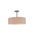 Baymont Satin Nickel 3 Light E27 Semi Flush Fixture With 45cm x 15cm Dual Faux Silk Shade Nude Beige/Moonlight-1