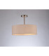 Baymont Satin Nickel 3 Light E27 Semi Flush Fixture With 45cm x 15cm Dual Faux Silk Shade Nude Beige/Moonlight-2