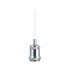 1.5m Suspension Kit 1 Light Polished Chrome, White Braided Cable, E27 Max 60W, c, w Ceiling Bracket - 5