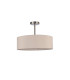 Baymont Satin Nickel 3 Light E27 Semi Flush Fixture With 45cm x 15cm Dual Faux Silk Shade Nude Beige/Moonlight-4