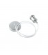 1.5m Suspension Kit 1 Light Polished Chrome, White Braided Cable, E27 Max 60W, c, w Ceiling Bracket - 6