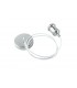 1.5m Suspension Kit 1 Light Polished Chrome, White Braided Cable, E27 Max 60W, c, w Ceiling Bracket - 7