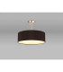 Baymont Satin Nickel 3 Light E27 Semi Flush Fixture With 45cm x 15cm Faux Silk Shade Black-2