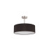 Baymont Satin Nickel 3 Light E27 Semi Flush Fixture With 45cm x 15cm Faux Silk Shade Black-4