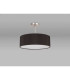 Baymont Satin Nickel 3 Light E27 Semi Flush Fixture With 45cm x 15cm Faux Silk Shade Black-11
