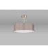 Baymont Satin Nickel 3 Light E27 Semi Flush Fixture With 45cm x 15cm Faux Silk Shade Grey-11