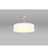Baymont Satin Nickel 3 Light E27 Semi Flush Fixture With 45cm x 15cm Faux Silk Shade White-2