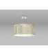 Baymont Polished Chrome 3 Light E27 Semi Flush Fixture With 50cm x 20cm Silver Leaf Shade-2