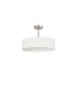 Baymont Satin Nickel 3 Light E27 Semi Flush Fixture With 45cm x 15cm Faux Silk Shade White-4
