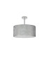 Baymont Polished Chrome 3 Light E27 Semi Flush Fixture With 50cm x 20cm Silver Leaf Shade-4