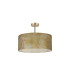 Baymont Antique Brass 3 Light E27 Semi Flush Fixture With 50cm x 20cm Gold Leaf Shade-4