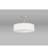 Baymont Satin Nickel 3 Light E27 Semi Flush Fixture With 45cm x 15cm Faux Silk Shade White-11