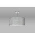 Baymont Polished Chrome 3 Light E27 Semi Flush Fixture With 50cm x 20cm Silver Leaf Shade-11